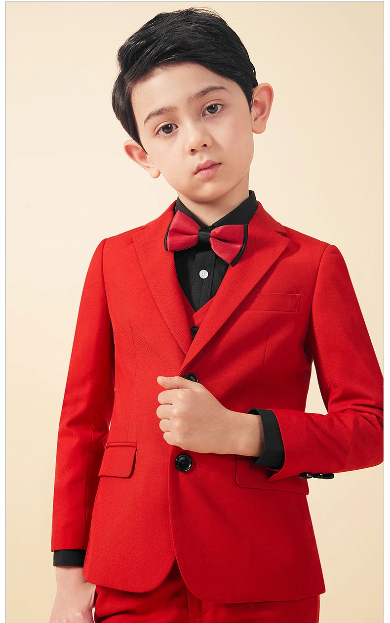 Детские повседневные блейзеры, костюм для мальчиков, красное Детское пальто, модная детская куртка, костюм для мальчиков, костюм на выпускной, Terno Infantil Menino