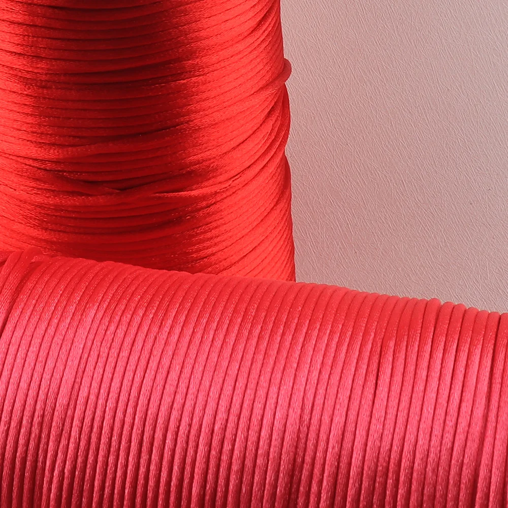 1,5 мм китайский узел Macrame шнур красный DIY кисточки вышивка бисером браслет Плетеное украшение на нитке изготовление ручной работы инструмент с веревками