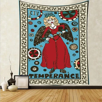 

Tarot Tapestry Mandala Wall Hanging Moon Phase Change witchcraft blue Tapestries Bedroom Decor Wall Decor 230x180CM large size