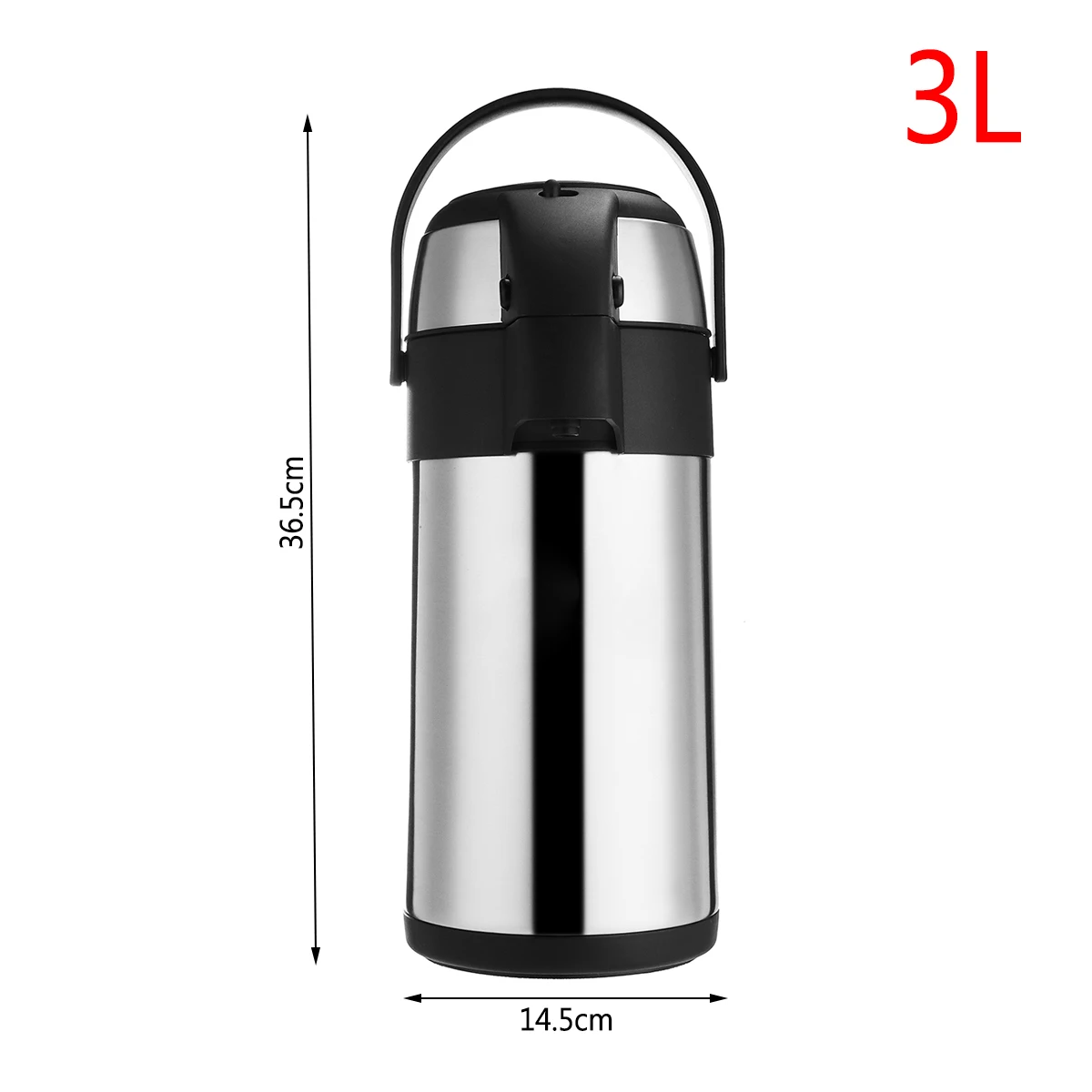 Thermal Coffee Flask Ideal for Hot & Cold Drinks Extra Strong for Catering Travel Commercial Insulated Vacuum Thermal Flask Jug Soup Royalford 3L Stainless Steel Airpot Pump Action Airpot