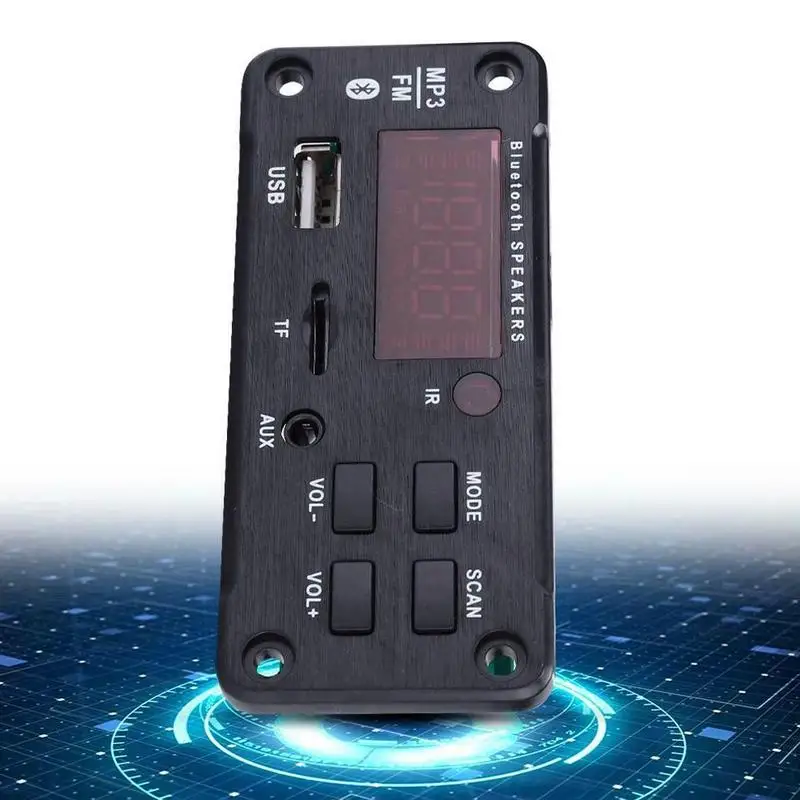 Автомобильный Bluetooth V5.0 MP3 декодер аудио плата DC 5 в 12 В пульт дистанционного управления карта TF музыкальный светодиодный динамик дисплей S3C1