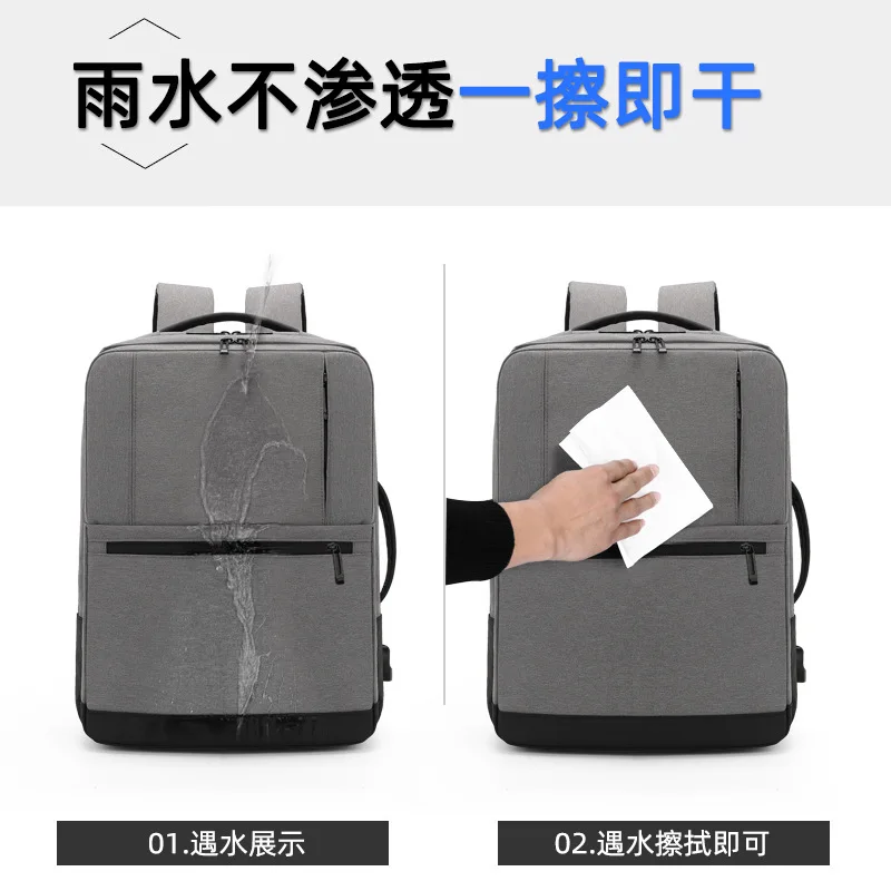 

New Style Large-Volume-Expanding Backpack USB Multi-functional Waterproof Business Men Laptop Backpack