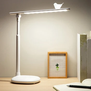 

New Bird Led Desk Lamp Business Office Light Press Control Eye Protection Light Dimmer USB Charge Led Table Lamp Stepless Dimmin