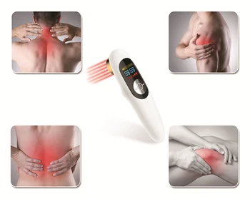 

Pain Relief Cold Laser Therapy Device Unit LLLT Red Light Portable Handheld Unit 650nm+808nm