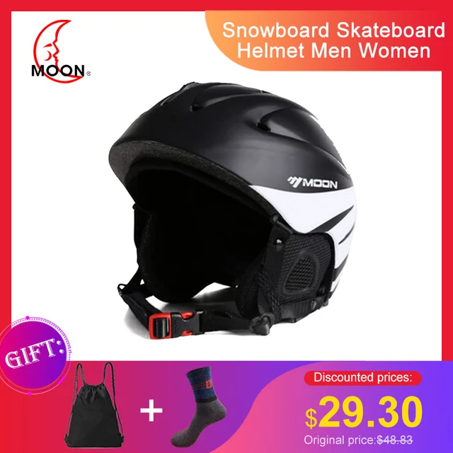 US $28.32 MOON Ski Helmet Ultralight Integrallymolded High Quality Professional Snowboard Skateboard Helmet 