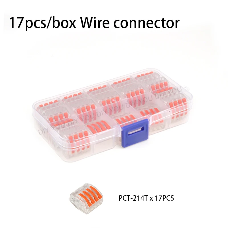 Смешанные в штучной упаковке быстрый соединитель проводов Укрась свою PCT-212/213/214/215/218/222 SPL-2 3 компактный проводной разъем, клемма блока