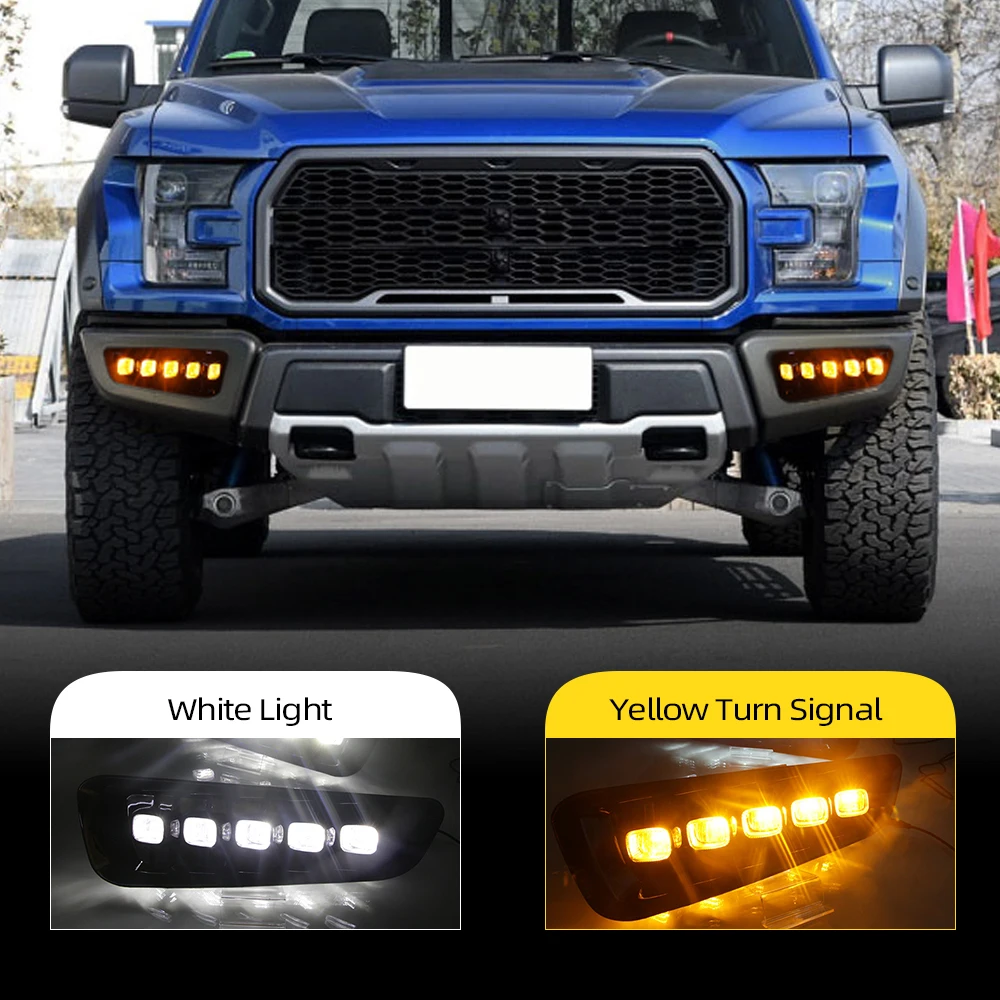 Автомобильная проблесковая 2 шт. DRL светодиодный Габаритные огни для Ford Raptor SVT F150
