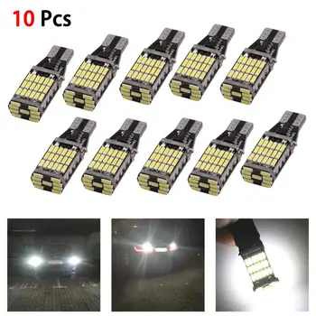 

10Pcs 6000K White 45 SMD 4014 Error Free LED T15 W16W Car Reverse Back Light Bulb