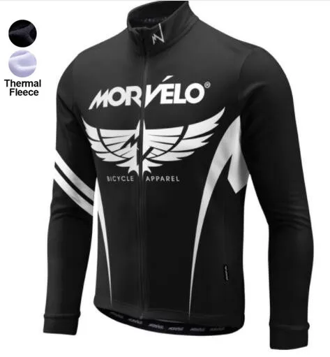 Morvelo Зимняя Теплая Флисовая велосипедная Джерси с длинным рукавом Ropa ciclismo hombre велосипедная одежда велосипедная Одежда Майо Ciclismo Топы - Цвет: 13