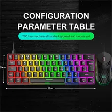 Wired Mechanical Keyboard Gamer Gaming Keyboard Black Brown Red Switch Keycaps USB Type Rainbow Backlight Computer Keyboards