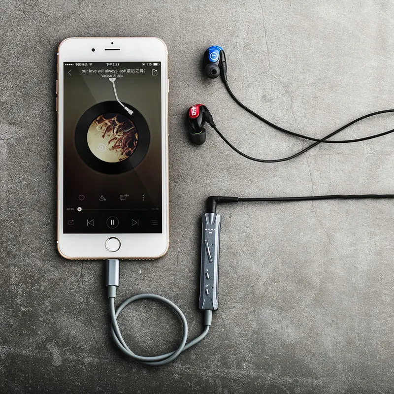 SMSL I2 Hi Fi Mini Amplifier Portable Speaker DAC Amp and Lightning Connector Headphone Amplifier Built in Microphone for IOS