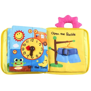 

3D Baby Cloth Book Animal Developing Soft Cloth Quiet Books Intelligence Toys Reading Book for 0-12 Months Kid