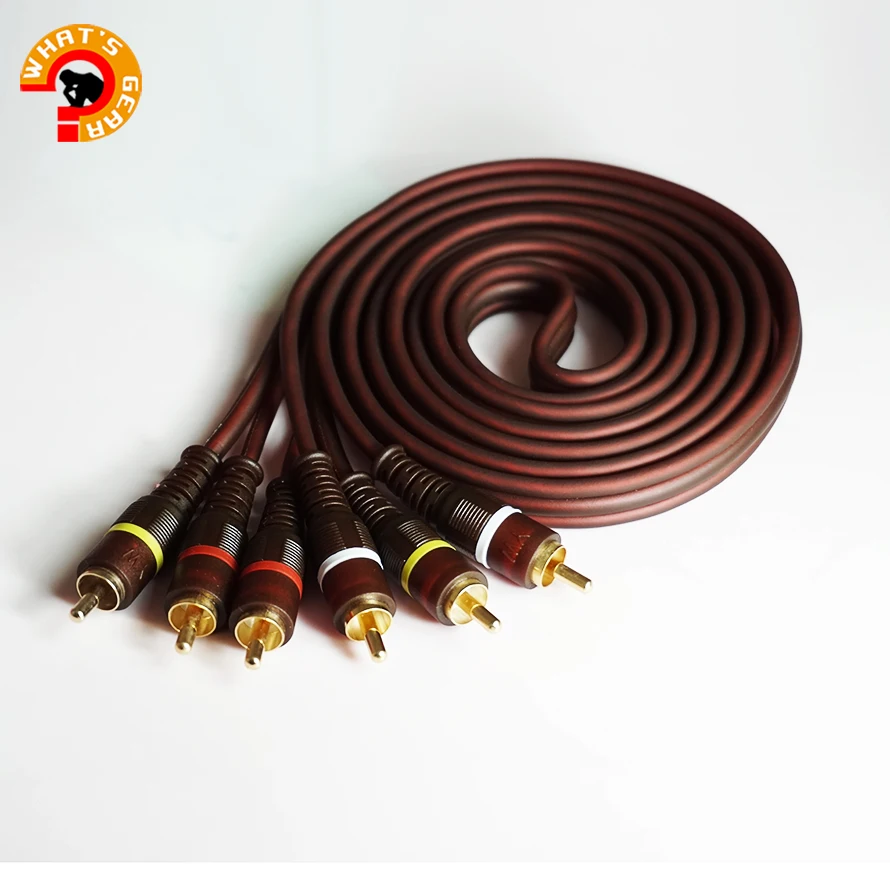 3 RCA to Male To Audio Cable High purity Oxygen Free Copper AV cable for TV/DVD/VCD/TV Box/Projector 10M/20M/30M | Спорт и