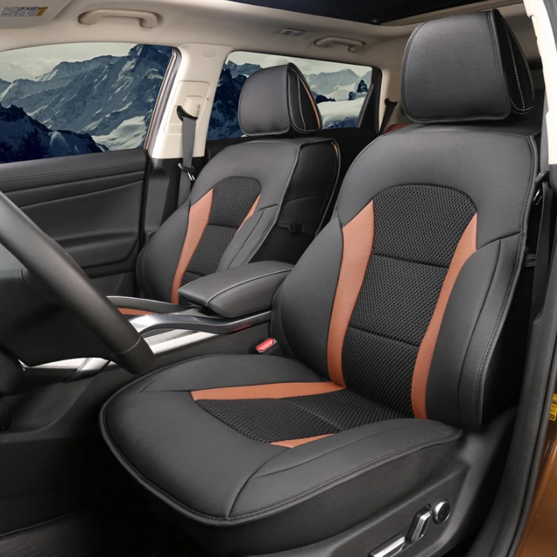 Чехлы для автомобильных сидений, набор кожаных чехлов для Geely Atlas-, автомобильные чехлы, стильные Защитные подушки для сидений, внутренние аксессуары