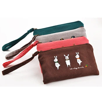 

Woman Mini Stylish Cute Cartoon Animal Printed Zipper Canvas Women Female Girls Coin Purse Mini Wallet