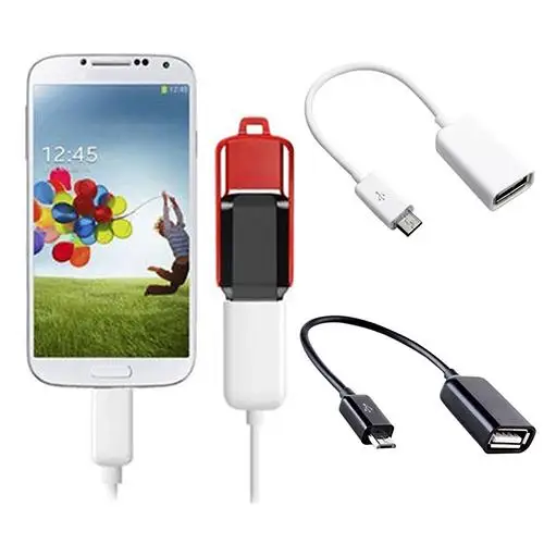 

USB 2.0 A Female to Micro B Male Converter OTG Adapter Cable for Samsung HTC