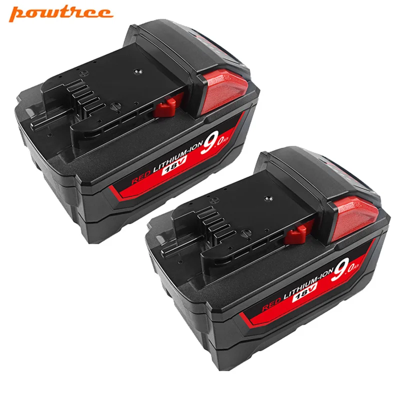Powtree 18 в 9000 Ач 1815 мАч для Milwaukee M18 XC Li Ion сменный аккумулятор 48 11 M18B2 M18B4 M18BX