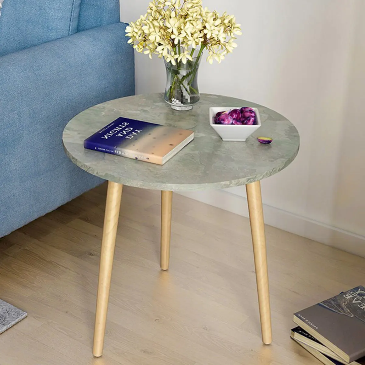  Fashion Coffee Tables Simple Mini Nordic Convenient Sofa Modern Circular Practical Natural Tea Tabl
