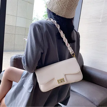 

Fashion New Armpit Bag Women Baguette Bag Top Quality Pu Leather Handbags Female Luxury Ladies Short Strap Shoulder Bags Clutch