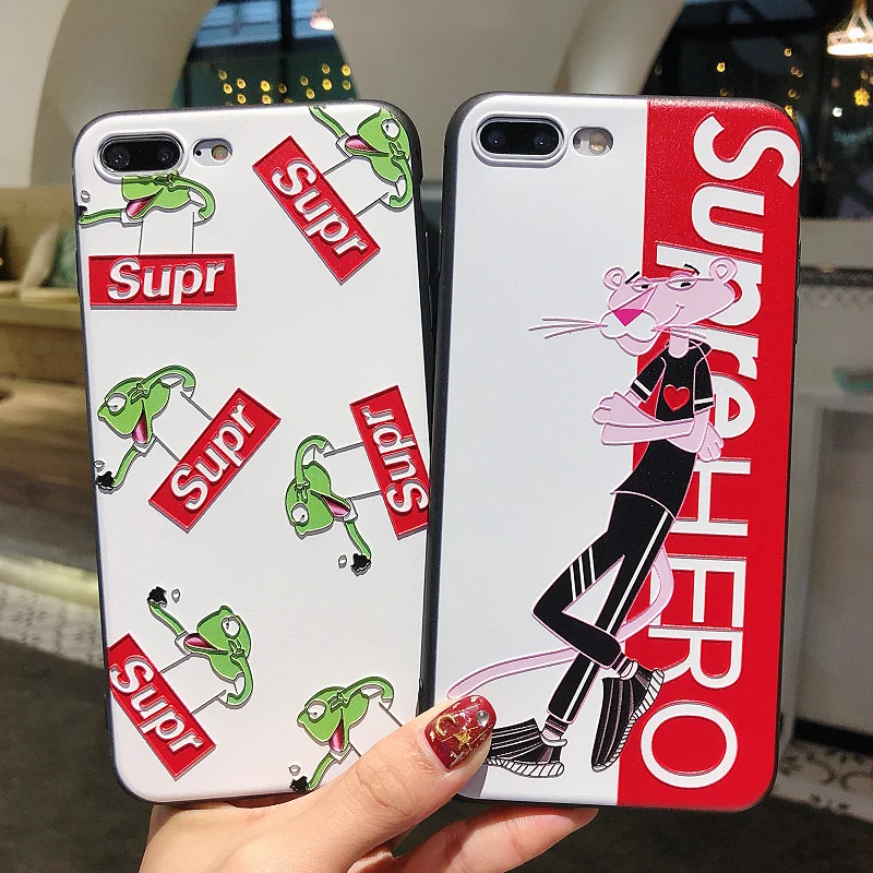 Erilles PinkPanther мультяшный мягкий чехол для телефона IPhone 6 6S 6P 6SP 7 8 7P 8P X XS XRXRMAX супер