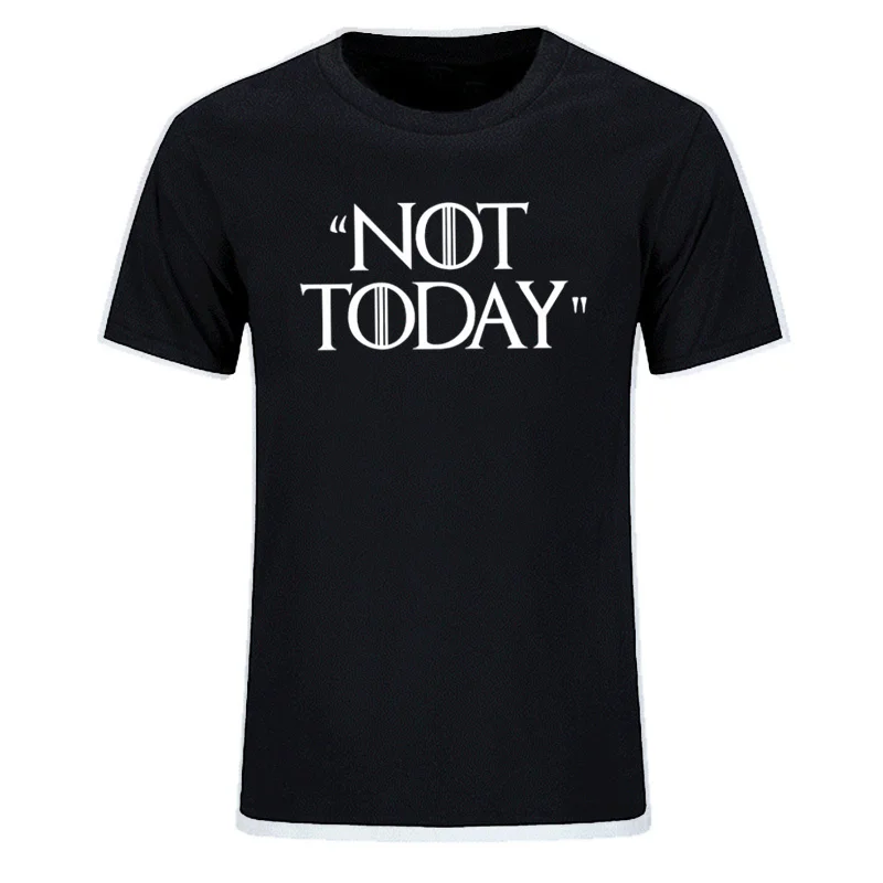 1 Tyburn/Новинка; футболки с надписью «Игра престолов» и надписью «NOT TODAY Arya Stark»; Повседневная футболка; крутая летняя футболка из чесаного хлопка; топы размера плюс - Цвет: 1