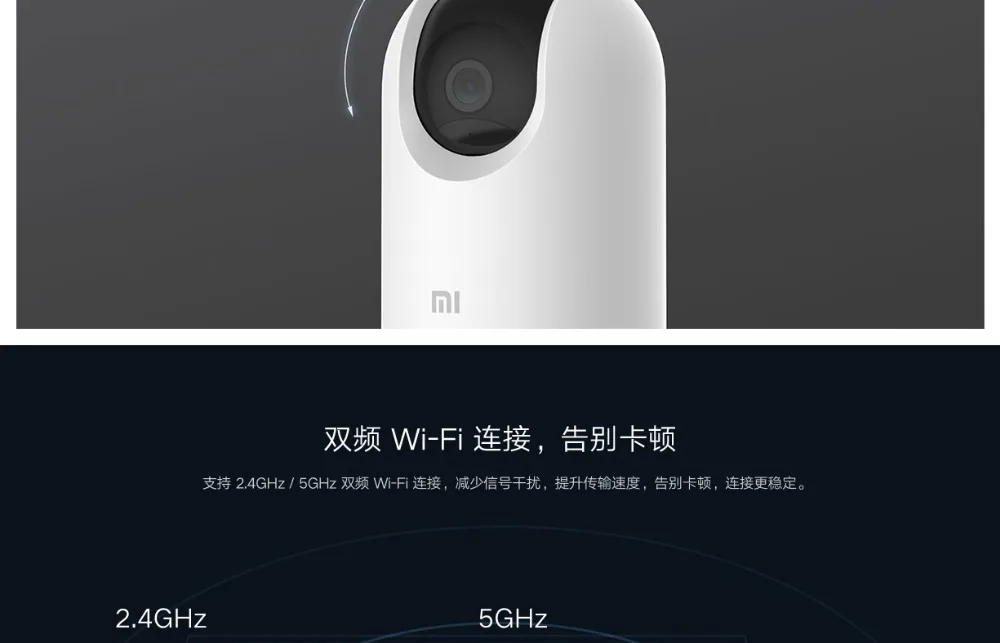 Newest Xiaomi mijia AI Smart IP Camera Ptz Pro 1296P HD Pixels 360 ° AI Monitoring 2.4GHz  5GHz WiFi For MI Home App (4)