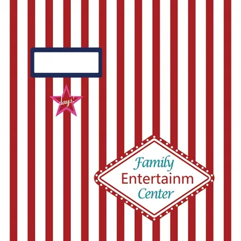 

8x8FT Red Stripes Family Entertainment Center Custom Photography Background Studio Backdrops Vinyl 240cm x 240cm