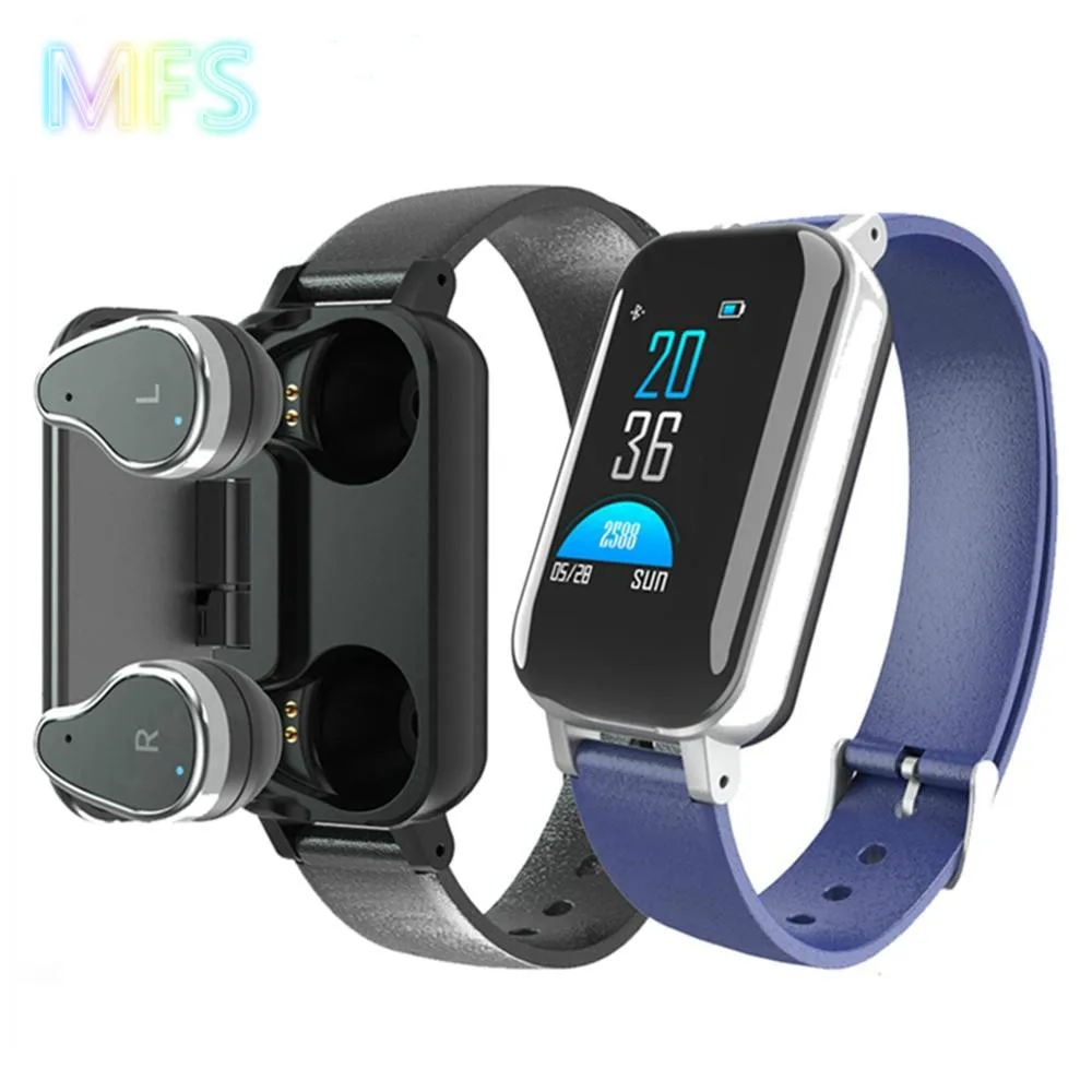 US $34.09 2021 T89 Smart Watch Bluetooth50 Headphone Call Reminder Heart Rate Blood Pressure Monitor Smartwatch for Men Women IOS Android