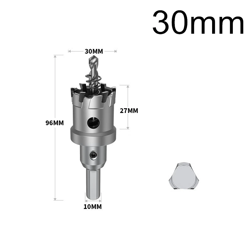 14мм-100мм-1шт-, открывалка для отверстий из нержавеющей стали, железная пластина, сверло, толстая алюминиевая пластина, металлическая развертка - Длина режущей кромки: D-30mm