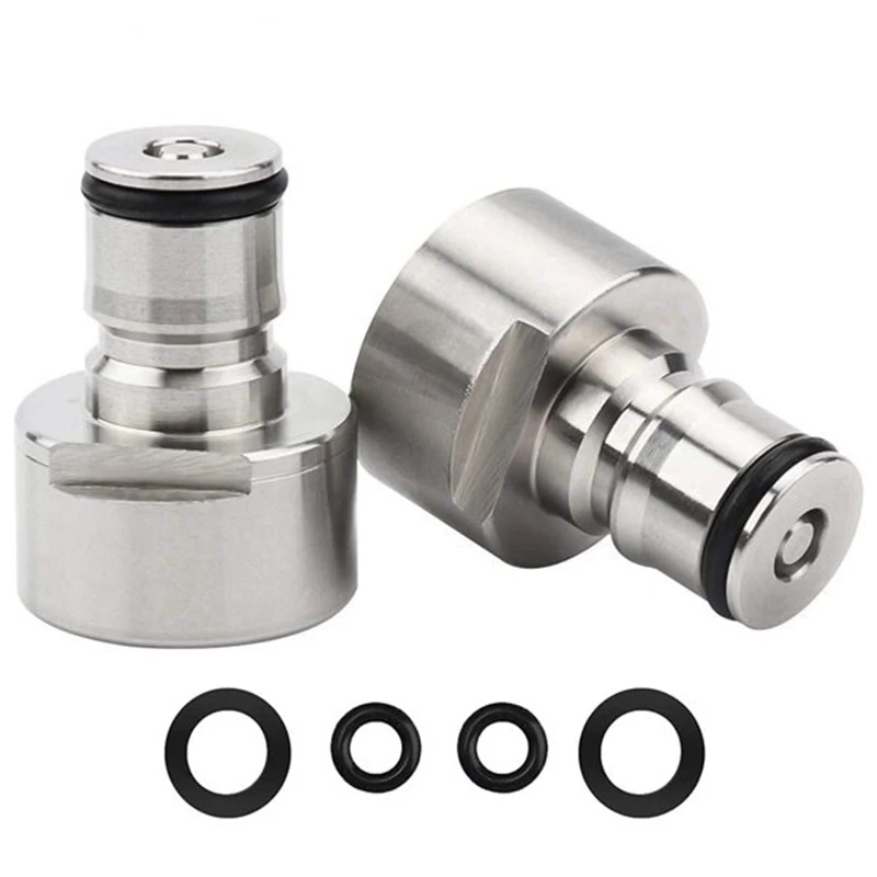 Keg Coupler Adapter-Stainless Steel Ball Lock Quick Disconnect Conversion Kit 