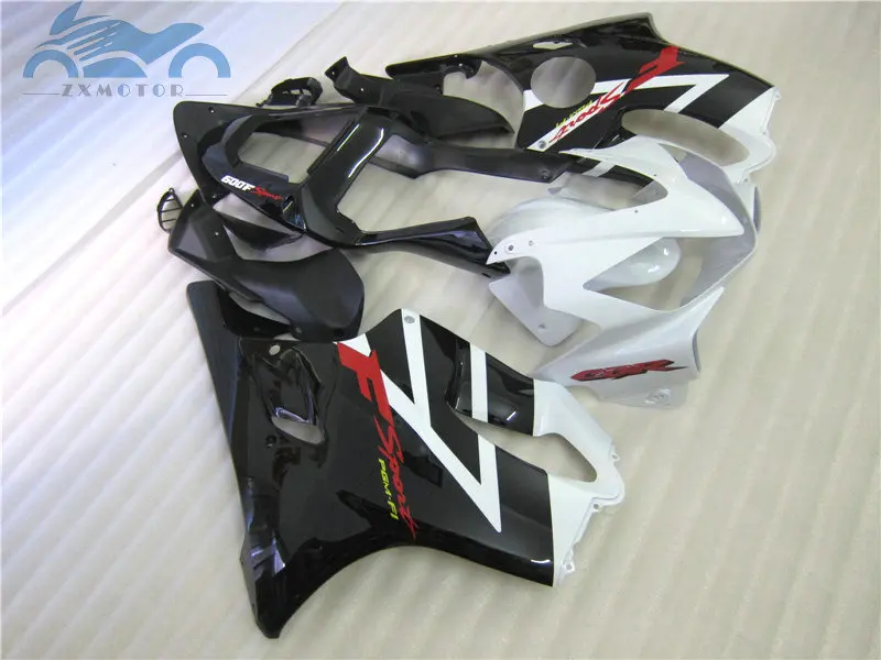 Высококачественный Комплект обтекателя впрыска, пригодный для Honda CBR 600F4i 2001 2002 2003 CBR600F4i 01 02 03 Белый Черный ABS обтекатель комплекты HT33
