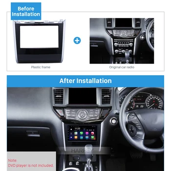 

Harfey Car Radio Fascia 2Din Stereo Frame Installation Dashboard Cover Trim Kit Panel Mount For NISSAN PATHFINDER 2013+ NO GAP
