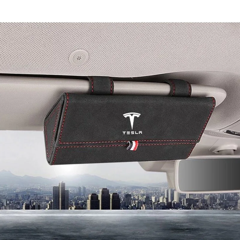 Чехол для автомобильных очков Tesla Model 3 S X чехол автомобильного солнцезащитного
