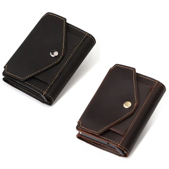 

Vintage RFID Blocking Money Wallet Automatic Pop-up Credit Card Case Purse LX9F