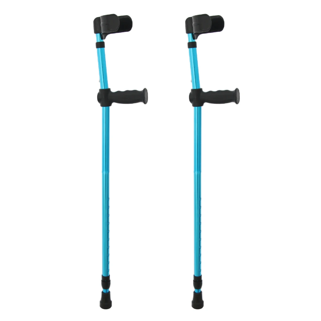 Aluminum Forearm Crutches for Adult, Pack of 2 - Adjustable & Foldable Forearm Crutch for Adults Mobility Aids