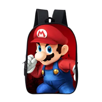 

2019 Anime Mochila Bag Super Mario Backpack Children For Teenagers Cartoon Girl Bags Kids School bags Trousse Mario Bookbags