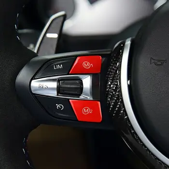 

2 Pcs/Set Vehicle Car Red Sports Steering Wheel M1 M2 Model Button For BMW 3 Series E90 E92 E93 M3 Car Accessory YHQ