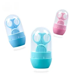 Juego creativo de acero inoxidable para el cuidado de las uñas del bebé, cortaúñas, tijeras, producto para recién nacido, 4 piezas