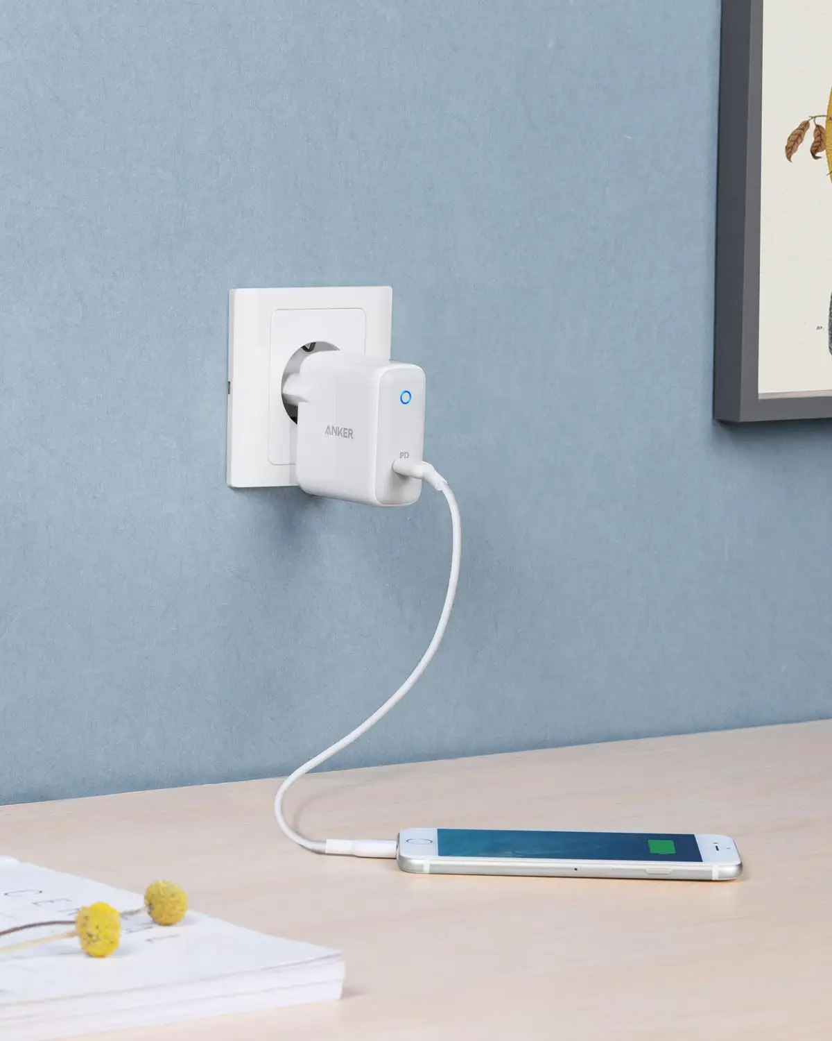 Зарядное устройство Anker PowerPort Speed 1 USB Type C 30 Вт для HTC 10 Nexus LG Pixel Samsung W700 MacBook iPad и т.