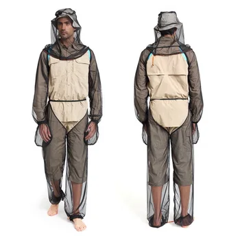 

Male and Female Outdoor Anti-mosquito Clothing Three-piece Jungle Through Night Fishing Anti-insect Bite Net Yarn Set