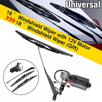 

New UTV Electric Windshield Wiper Motor Kit for Polaris Ranger RZR 900 Universal Boneless Manual Wiper