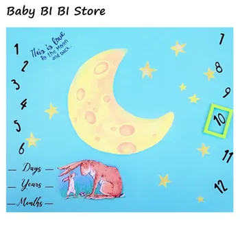 

New Baby Photo Background Cloth Infants Growth Record Photography Blanket Newborn Shower Gifts