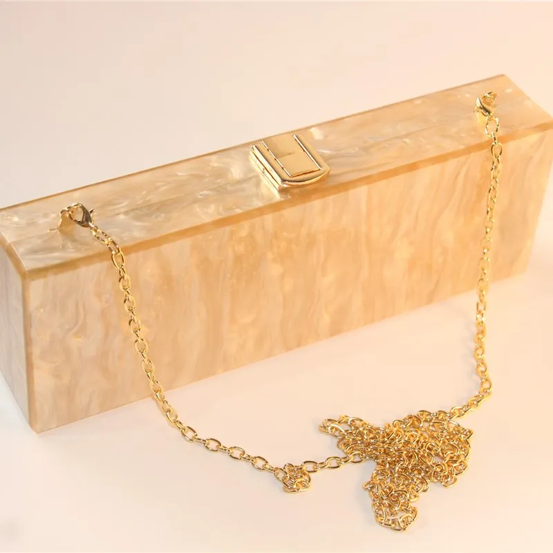 25X9 cm magnet inside metal claps women brand flap acrylic box clutches evening Shoulder Messenger Bags Ladies Purse Wallet
