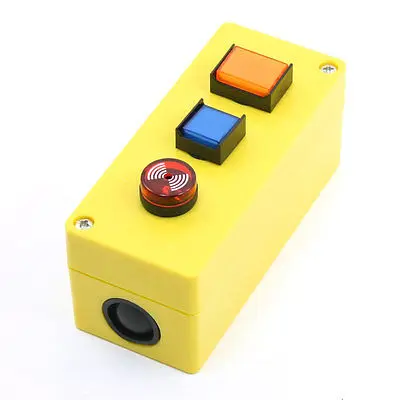 

Latching Actuator Blue Button Momentary Oragne Button Buzzer Control Station