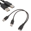 USB 2.0 female to usb 2 male cable usb double splitter cable power extension cable ► Photo 1/6