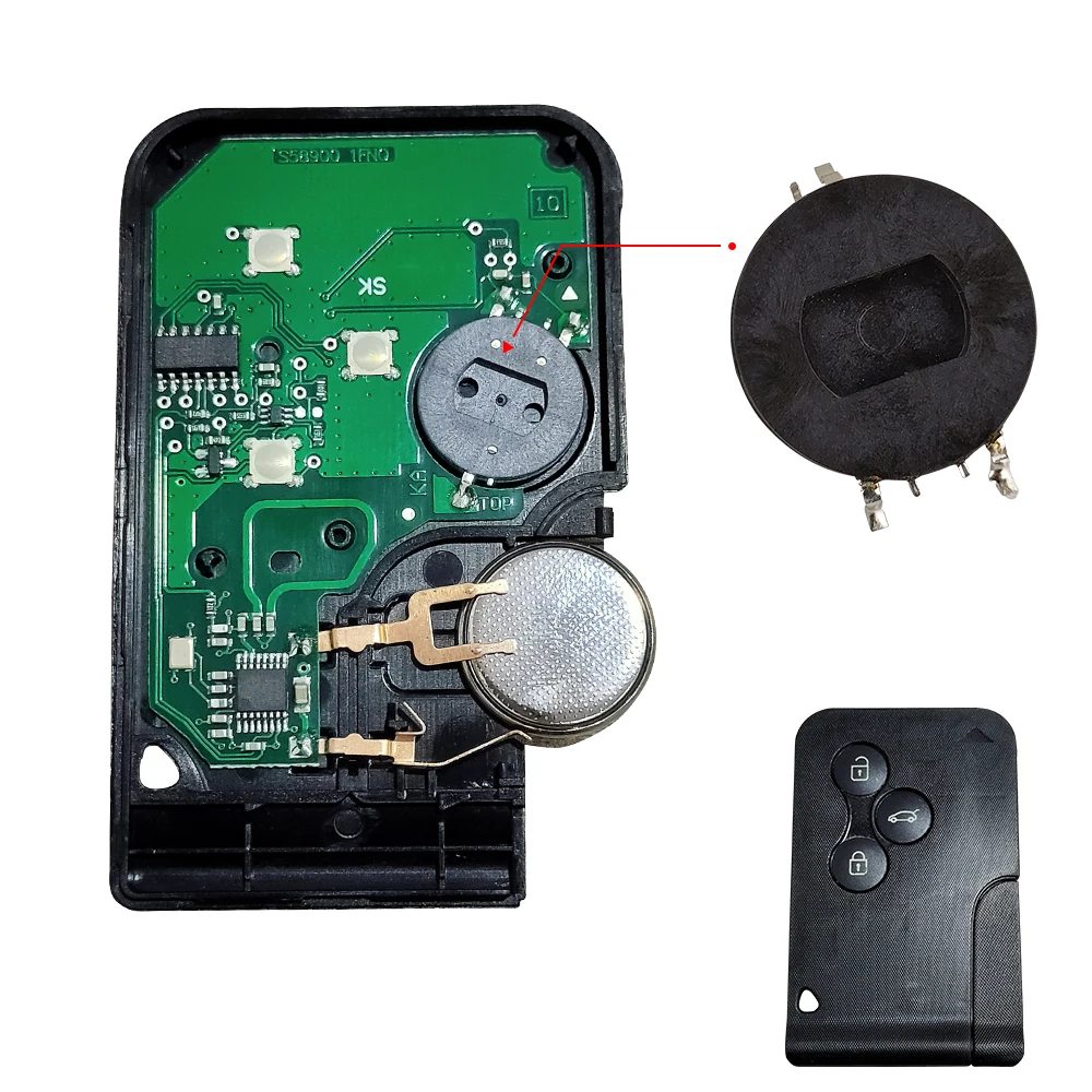 OKEYTECH 10PCS/LOT CAR KEY REPAIR INDUCTANCE TRANSFORMER COIL 2.6*17*24MM SMART CARD REMOTE KEY CASE FOR RENAULT MEGANE