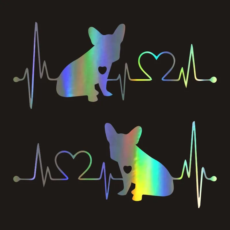 

Pet Dog Shepherd Retriever Heart Beat Car Body Stickers and Decals Car Styling Decoration Door Window Vinyl Stickers
