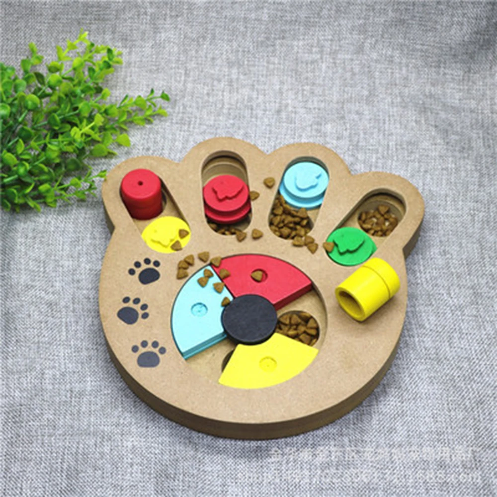 Интерактивные игрушки для собак и кошек еда обработанная деревянная игрушка для собак Экологичная игрушка для щенков игрушка для домашних животных обучающая игрушка-головоломка кость лапа