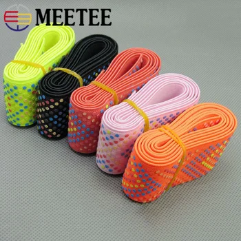

Meetee 2Meters 4cm Non-slip Glue Elastic Band Silicone Spring Webbing DIY Clothing Decor Rubber Band Sewing Accessories EB033