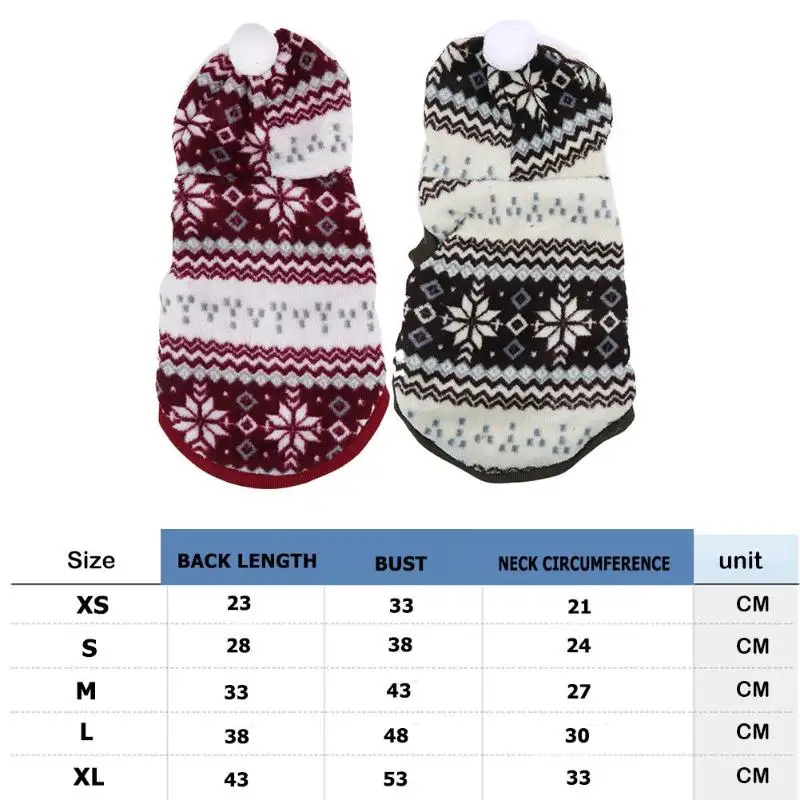 Snowflakes Thick Dog Jacket Coral Velvet Clothes Pet Coat Hoodie Warm Autumn Winter Sweater Puppy Clothing Supplies